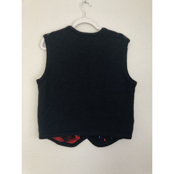 Giesswein Austria New Pure Wool Folk Artsy Knit Vest Women’s Size Medium Heart - Picture 7 of 11